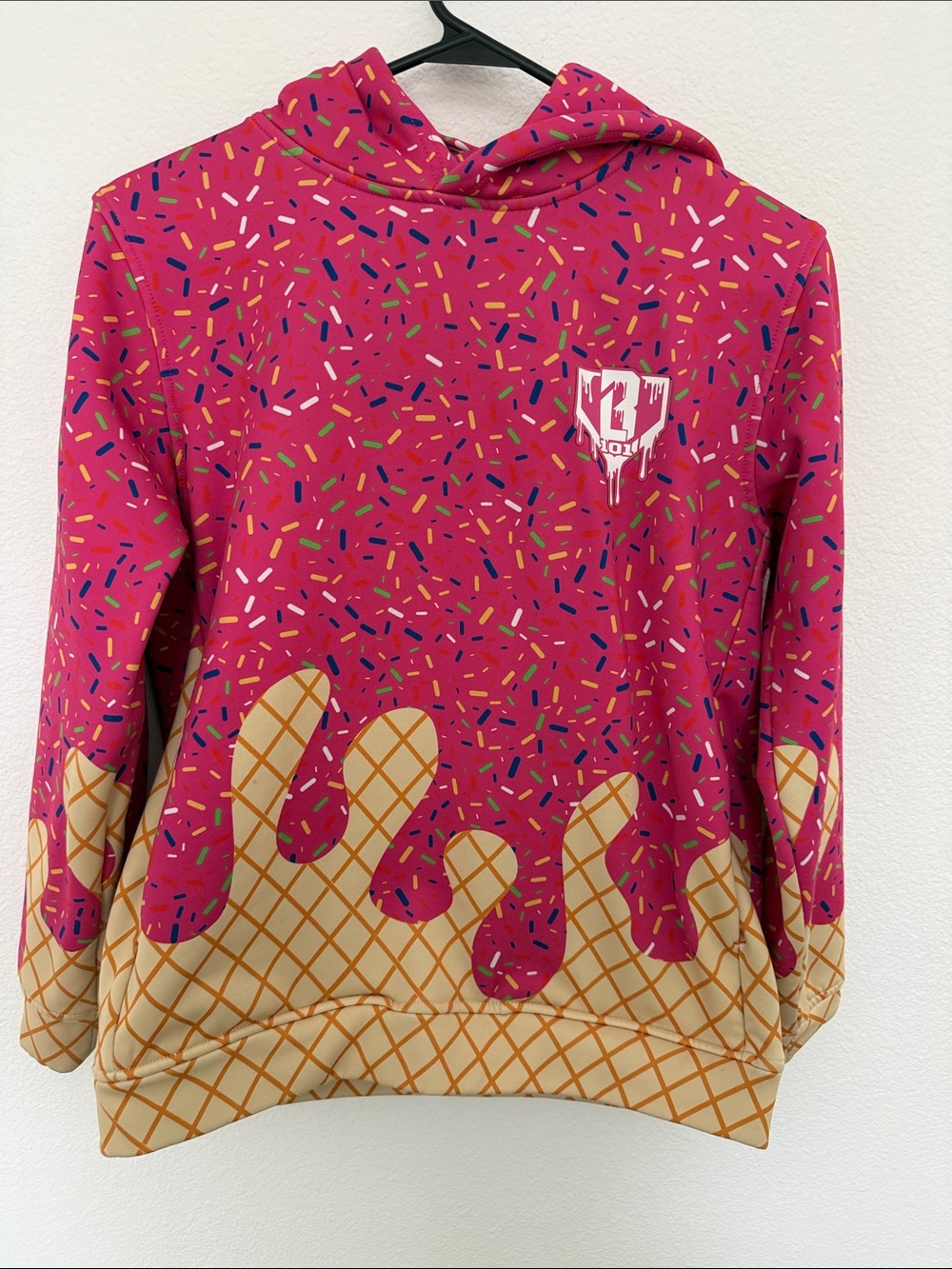 Baseball life style 101 Youth Large Pink Sprinkle Hoodie